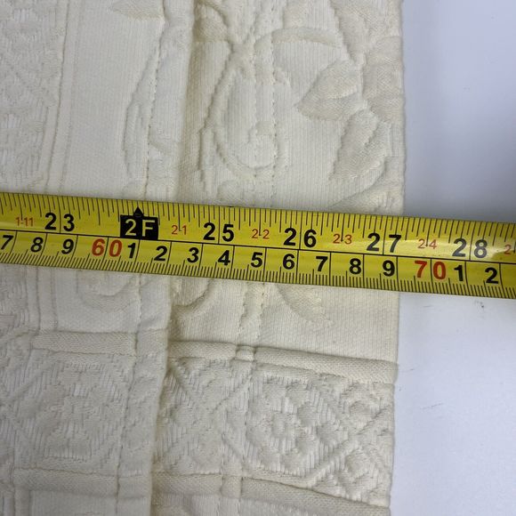 Linen Source Matelasse Pillow Sham Flowerbox Textured Print Ecru Cream Standard - Picture 6 of 10